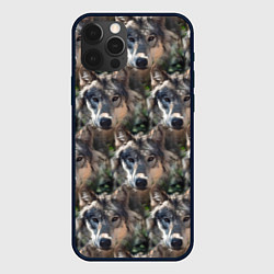 Чехол для iPhone 12 Pro Max Волки клипарт wolfs, цвет: 3D-черный