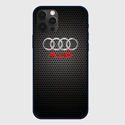Чехол для iPhone 12 Pro Max Audi карбон, цвет: 3D-черный