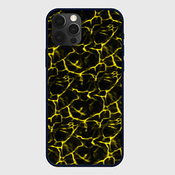 Чехол для iPhone 12 Pro Max Yellow Ripple Желтая Рябь, цвет: 3D-черный
