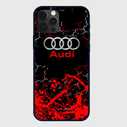 Чехол для iPhone 12 Pro Max AUDI АУДИ брызги, цвет: 3D-черный