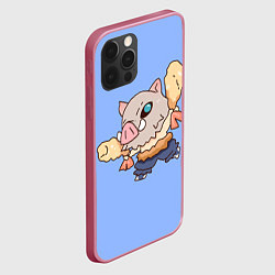 Чехол для iPhone 12 Pro Max Inosuke and shrimp, цвет: 3D-малиновый — фото 2