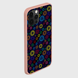 Чехол для iPhone 12 Pro Max Чакры медитация, цвет: 3D-светло-розовый — фото 2