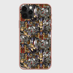 Чехол для iPhone 12 Pro Max Гангстеры Мафиози, цвет: 3D-светло-розовый