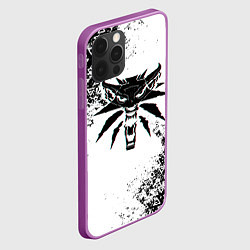 Чехол для iPhone 12 Pro Max THE WITCHER ГЛИТЧ ЛОГО, цвет: 3D-сиреневый — фото 2