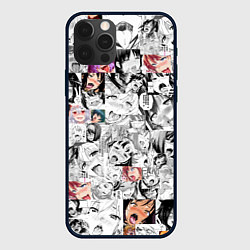 Чехол для iPhone 12 Pro Max Ahegao Girls, цвет: 3D-черный