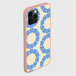 Чехол для iPhone 12 Pro Max Круговой орнамент из цветка, цвет: 3D-светло-розовый — фото 2