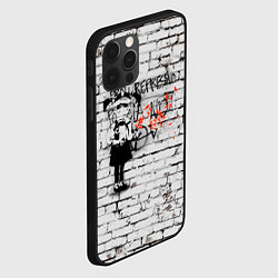 Чехол для iPhone 12 Pro Max Banksy Девочка в Противогазе Бэнкси, цвет: 3D-черный — фото 2