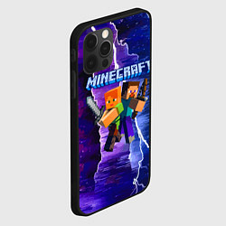 Чехол для iPhone 12 Pro Max Minecraft Neon, цвет: 3D-черный — фото 2