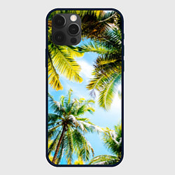 Чехол для iPhone 12 Pro Max Пальмы под солнцем, цвет: 3D-черный
