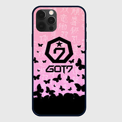 Чехол для iPhone 12 Pro Max GOT7 БАБОЧКИ, цвет: 3D-черный