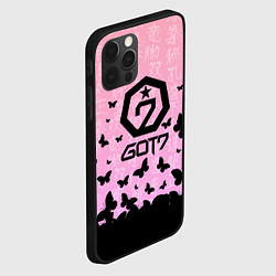 Чехол для iPhone 12 Pro Max GOT7 БАБОЧКИ, цвет: 3D-черный — фото 2