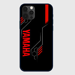 Чехол для iPhone 12 Pro Max YAMAHA - ТЕХНОЛОГИИ КРАСНЫЙ, цвет: 3D-черный