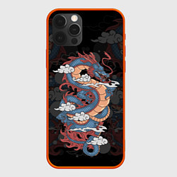 Чехол для iPhone 12 Pro Max ЯПОНСКИЙ ДРАКОН ЯПОНСКИЙ ЗМЕЙ, цвет: 3D-красный