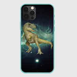Чехол для iPhone 12 Pro Max T-rex Динозавр, цвет: 3D-мятный