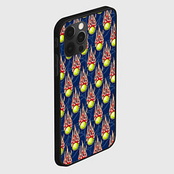 Чехол для iPhone 12 Pro Max Теннисные мячики в огне, цвет: 3D-черный — фото 2