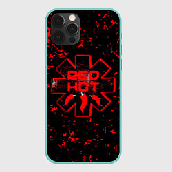 Чехол для iPhone 12 Pro Max Red Hot Chili Peppers, лого, цвет: 3D-мятный