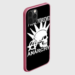 Чехол для iPhone 12 Pro Max PUNK FOREVER ANARCHY, цвет: 3D-малиновый — фото 2