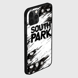 Чехол для iPhone 12 Pro Max Южный парк - персонажи и логотип South Park, цвет: 3D-черный — фото 2