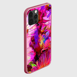 Чехол для iPhone 12 Pro Max Красочный цветочный паттерн Floral pattern, цвет: 3D-малиновый — фото 2