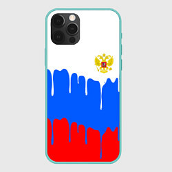 Чехол для iPhone 12 Pro Max Флаг герб russia, цвет: 3D-мятный