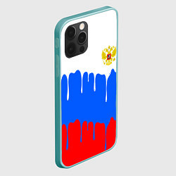 Чехол для iPhone 12 Pro Max Флаг герб russia, цвет: 3D-мятный — фото 2