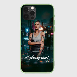 Чехол для iPhone 12 Pro Max Джуди Cyberpunk 2077, цвет: 3D-салатовый