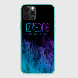 Чехол для iPhone 12 Pro Max Izone neon огонь, цвет: 3D-мятный