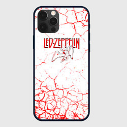 Чехол для iPhone 12 Pro Max Led zeppelin Трещины, цвет: 3D-черный