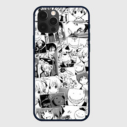 Чехол для iPhone 12 Pro Max Ansatsu kyoshitsu pattern, цвет: 3D-черный