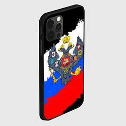 Чехол для iPhone 12 Pro Max Россия - имперский герб, цвет: 3D-черный — фото 2