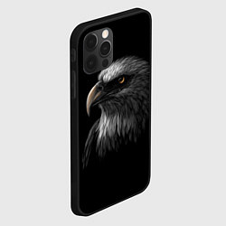 Чехол для iPhone 12 Pro Max Голова хищного орла, цвет: 3D-черный — фото 2