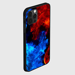 Чехол для iPhone 12 Pro Max Огонь - Вода Инь - Янь, цвет: 3D-черный — фото 2