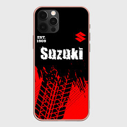 Чехол для iPhone 12 Pro Max SUZUKI Suzuki Est 1909 Шины, цвет: 3D-светло-розовый