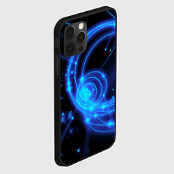 Чехол для iPhone 12 Pro Max Неоновый космос Neon space, цвет: 3D-черный — фото 2