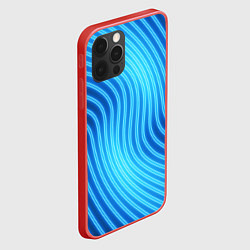 Чехол для iPhone 12 Pro Max Abstraction neon lines, цвет: 3D-красный — фото 2