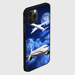 Чехол для iPhone 12 Pro Max Пассажирский самолет Ту-214, цвет: 3D-черный — фото 2