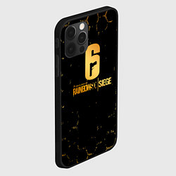 Чехол для iPhone 12 Pro Max Rainbow six siege соты, цвет: 3D-черный — фото 2