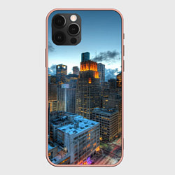 Чехол для iPhone 12 Pro Max Городские будни, цвет: 3D-светло-розовый