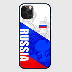Чехол для iPhone 12 Pro Max RUSSIA - SPORTWEAR - ТРИКОЛОР, цвет: 3D-черный