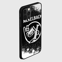 Чехол для iPhone 12 Pro Max Nickelback КОТ Брызги, цвет: 3D-черный — фото 2
