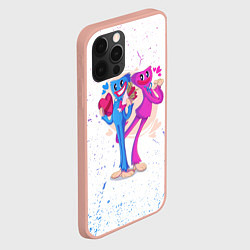Чехол для iPhone 12 Pro Max Влюбленные Хагги Вагги и Кисси Мисси, цвет: 3D-светло-розовый — фото 2