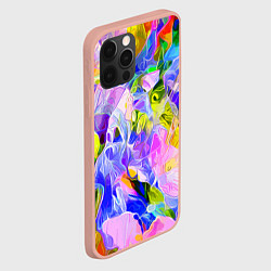 Чехол для iPhone 12 Pro Max Красочный цветочный узор Весна - Лето 2023 Colorfu, цвет: 3D-светло-розовый — фото 2