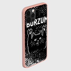 Чехол для iPhone 12 Pro Max Burzum Rock Cat, цвет: 3D-светло-розовый — фото 2