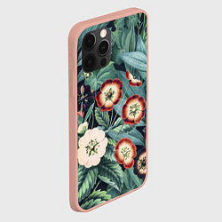 Чехол для iPhone 12 Pro Max Цветы Полуночные, цвет: 3D-светло-розовый — фото 2