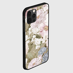 Чехол для iPhone 12 Pro Max Цветы Английский Садовый Узор, цвет: 3D-черный — фото 2
