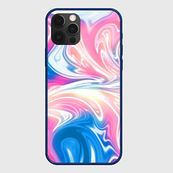 Чехол для iPhone 12 Pro Max Абстрактный цветной паттерн Волны Abstract Color P, цвет: 3D-тёмно-синий