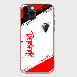 Чехол для iPhone 12 Pro Max Berserk ЧЁРНАЯ МАСКА, цвет: 3D-светло-розовый