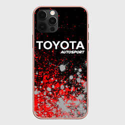 Чехол для iPhone 12 Pro Max ТОЙОТА Autosport Краска, цвет: 3D-светло-розовый