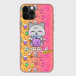 Чехол для iPhone 12 Pro Max Bubble Tea - Бабл Ти, цвет: 3D-светло-розовый