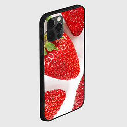 Чехол для iPhone 12 Pro Max Strawberries, цвет: 3D-черный — фото 2